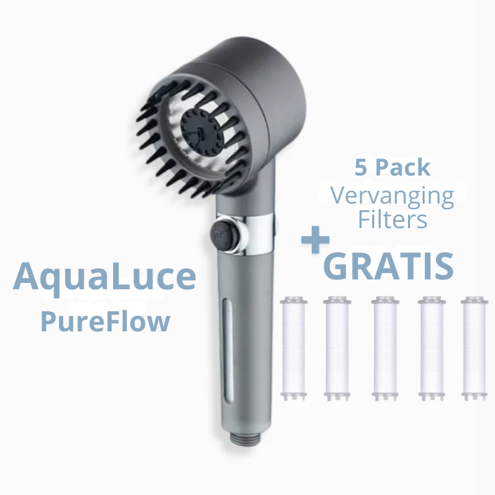 Aqualuce PureFlow – Luxe Douchekop met Massagefunctie & Filters